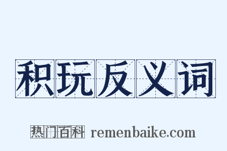 积玩反义词是什么意思的图片